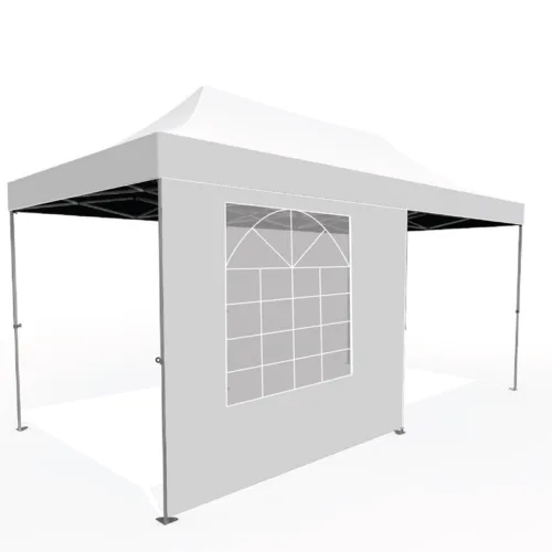 Sidevegg med vindu 3m for pop-up telt