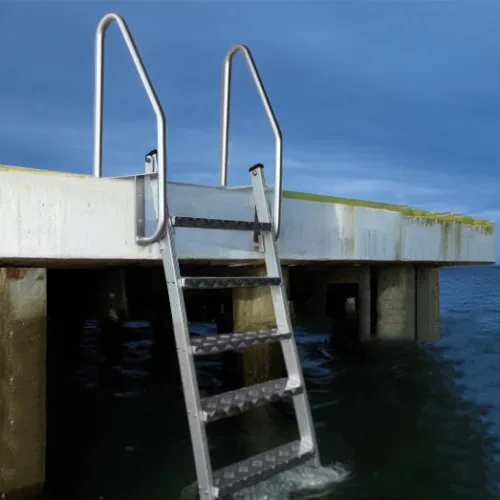 Viking badetrapp med aluminiumtrinn